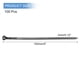 thumbnail image 2 of Uxcell 100Pcs Push Mount Zip Ties 4 Pulgadas Soportes de Bridas de Cable de Nylon, Negro, 2 of 6