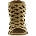 thumbnail image 3 of BONNIBEL TRINA-2 Womens Cut Out Back Zip Wedge Sandals, Camel, 7, 3 of 4