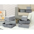 thumbnail image 6 of REGALWOVEN 1 Pack Fabric Storage Bins, Collapsible Closet Organizers for Shelves, Perfect for Storing Clothes Books Wavy Pattern Gray 11*11*3.9, 6 of 6