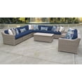 thumbnail image 2 of Coast 10 Piece Outdoor Wicker Patio Furniture Set in Navy, 2 of 2