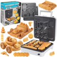 thumbnail image 1 of Waffle Wow Auto Body Shop Waffle Maker: ¡Haga Autos, Camiones O Vehículos con Formas Personalizadas con WAFFLES! Mezcla y Combina Ruedas y Motor para el Desayuno de los Niños, Antiadherente con 4 Plat, 1 of 5