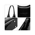 thumbnail image 4 of Deago Women's Small Crescent Shoulder Bag Patent Leather Retro Y2k Hobo Handbags Tote Underarm Clutch Purse (Black), 4 of 8