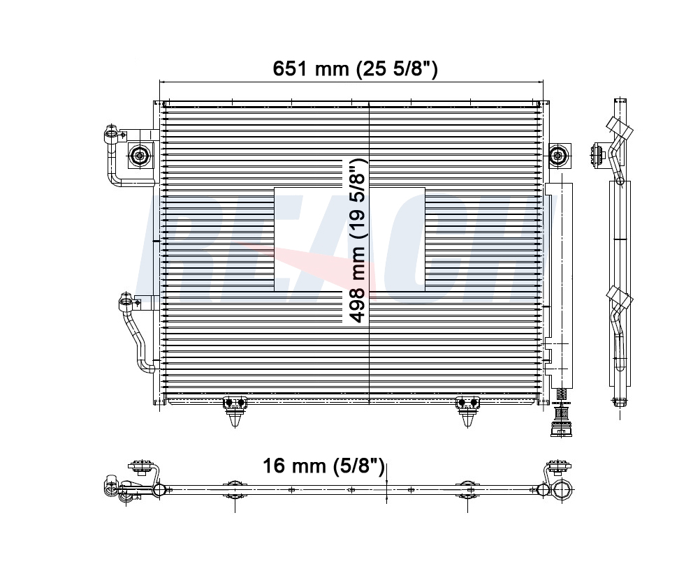 REACH Condenser 31-4699 for MITSUBISHI MONTERO 01-06