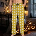 thumbnail image 5 of CONFREE Mens Halloween Pajama Pants Hallowmas Pj Pants for Men Pumpkin Ghost Print Lounge Bottoms Elastic Waist Drawstring Sleepwear With Pockets, 5 of 5