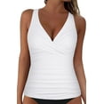 thumbnail image 7 of Firpearl Women's Underwire Swimsuit Top Modest Swimwear with Built in Bra Push Up Bathing Suit Tops White US12, 7 of 7