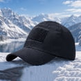 thumbnail image 6 of Patch Baseball Cap for Men Ripstop Hook-and-Loop Operator Hat for Outdoor Black Free Size, 6 of 6