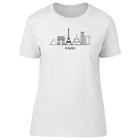 Paris City Eiffel Tower T-Shirt Women -Image by Shutterstock, Female Large