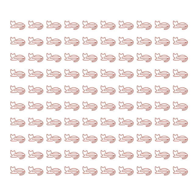 100 clips de papel con forma de gato, proceso de chapado, mayor resistencia al deslizamiento, lindos clips de papel para oficina y escuela
