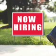 thumbnail image 2 of Now Hiring Outdoor Signs, 18 inches X 24 inches, Set of 4, 12449, Includes Stakes, Yard Sign Outdoor Lawn Decorations, 2 of 6