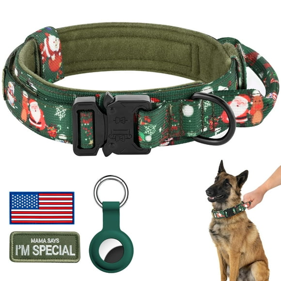 Collar para perro DAGANXI Tactical Nylon con asa Airtags XL