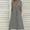Gray, variant on Titcea Summer Dresses for Women 2026 Solid Color Round Neck Short Sleeve Hollow Out Beach Dresses Hawaiian Holiday Summer Sundresses