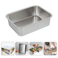thumbnail image 2 of Placa de alimento de acero inoxidable 1pc Placa de Sirviendo Cocina Utensilio Cena Plato, 2 of 5
