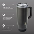 thumbnail image 3 of TAL 32oz Stainless Steel Skye Tumbler with Flip-Up Straw, Black, 3 of 8