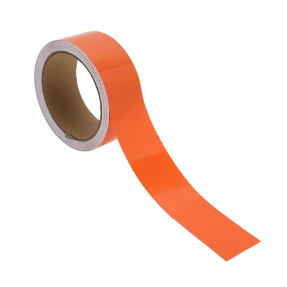 Unique Bargains Pinstripe Tape 40mmx10m Car Stripes Pinstripe Decals for Car Motorcycle and Boat Racing Stripes DIY Stickers Glossy Orange 1 Pcs