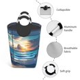 thumbnail image 4 of KLL Ocean View Bedroom Laundry Hamper,Large Canvas Fabric Lightweight Storage Basket Toy Organizer Dirty Clothes Collapsible Waterproof, 4 of 6