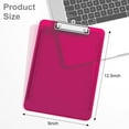 thumbnail image 2 of Plastic Clipboards, Translucent Ruler Clip Board with Low Profile, Office Supply, School Supplies, Letter Size 9 x 12.5 Inches, 2 of 7