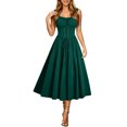 thumbnail image 6 of Smsaxvxz Halloween Costume for Women Fashion Renaissance Gothic Strap Dresses Medieval Ren Faire Dress Army Green S, 6 of 8