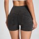 thumbnail image 4 of MKLEKYY Pantalones deportivos para mujer, pantalones cortos deportivos de cintura alta de color melocotón liso, pantalones de yoga elásticos ajustados para una apariencia estilizada, 4 of 4