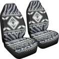 thumbnail image 3 of POLERO Comfortable Vehicle Seat Covers for SUV, Decorative Breathable Front Seat Cover Polyester Fabric Set of 2, Monochrome Geometric Pattern, 3 of 13