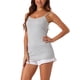 thumbnail image 4 of INSPIRAR CHIC Camisetas de mujer con sujetador incorporado, ajuste ceñido, tirantes ajustables, escote redondo, top sin mangas XL Gris, 4 of 6