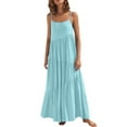 thumbnail image 2 of Gspmoly Robe d'Été, Robe d'Été Décontractée Ample pour Femmes à Bretelles, Longue Maxi de Plage, Robes d'Été pour Femmes, Robes de Soirée pour Femmes, Offres Prime, 2 of 6