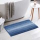 thumbnail image 5 of REGALWOVEN Alfombrillas de baño de color contrastante a rayas, alfombra de baño de felpa antideslizante, tapetes para el suelo del baño, bañera y ducha azul marino 20" x 32", 5 of 6