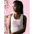 thumbnail image 2 of Best Mom Pink Bold Text Racerback Tank Women -Image by Shutterstock, Female x-Large, 2 of 4