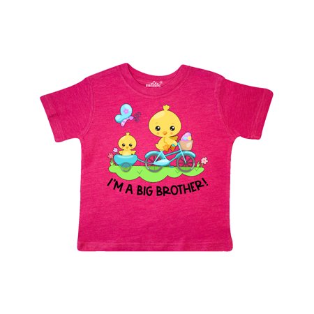 

Inktastic I m a Big Brother! Easter Spring Chick Riding Blue Bike Gift Toddler Boy Girl T-Shirt