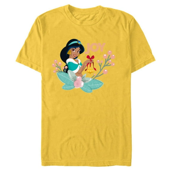 Disney Princess Jasmine Joy Holiday Standard - Short Sleeve Blended T-Shirt for Adults – Customized-Yellow