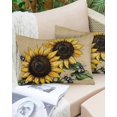 thumbnail image 6 of Sunflower Throw Pillow Cover 12 x 20 Inch Decorative Pillow Cover Vintage Bee Summer Botanical Rustic Lumbar Pillowcase Seasonal Rectangle Cushion Case for Couch Sofa Bed Living Room, 6 of 7