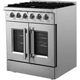thumbnail image 3 of Forno Galiano 30-Inch Freestanding French Door Gas Range, 4 Burners, Convection Oven, Energy Efficient, 3 of 8