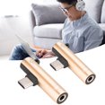 thumbnail image 4 of Adaptador De Audio USB C A 3,5 Mm, Carga Mientras Se Escucha Adaptador USB C A Auxiliar Función 2 En 1 Para Teléfono Para PC Para Tableta ANGGREK Oro, 4 of 8