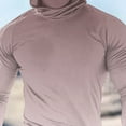 thumbnail image 5 of Dagegui Men's Pullover Sun Hoodie with Built-In Face Mask Rash Guard UPF Long Sleeve Cooling UV Protection Fishing Shirt Summer Tops Wine L, 5 of 5