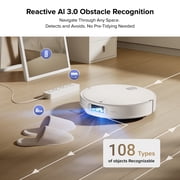 روبوت المكنسة الكهربائية والممسحة Roborock Qrevo CurvX، شفط 22000 باسكال، تصميم نحيف للغاية 3.14’’، بدون تشابك، التعرف التفاعلي على العوائق بالذكاء الاصطناعي، هيكل AdaptiLift، غسيل وتجفيف ممسحة الماء الساخن تلقائيًا