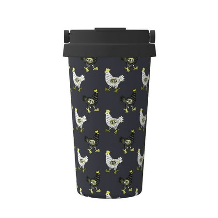 

Junzan Cartoon Rooster for Stainless Steel Vacuum Insulated Tumbler - Reusable Insulated Cold Brew Iced Coffee Cup Thermos -Gifts for Women Men Him Her