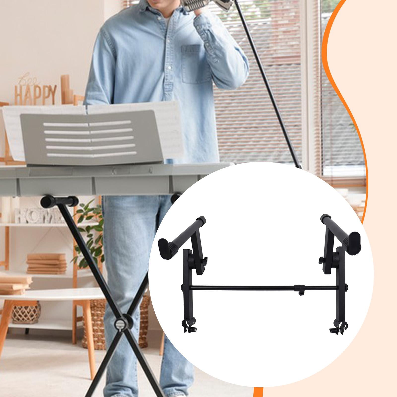 Electronic Piano Stand Keyboard Rack Music Holder Iron Adjustable Width for Home Musicians and Beginners