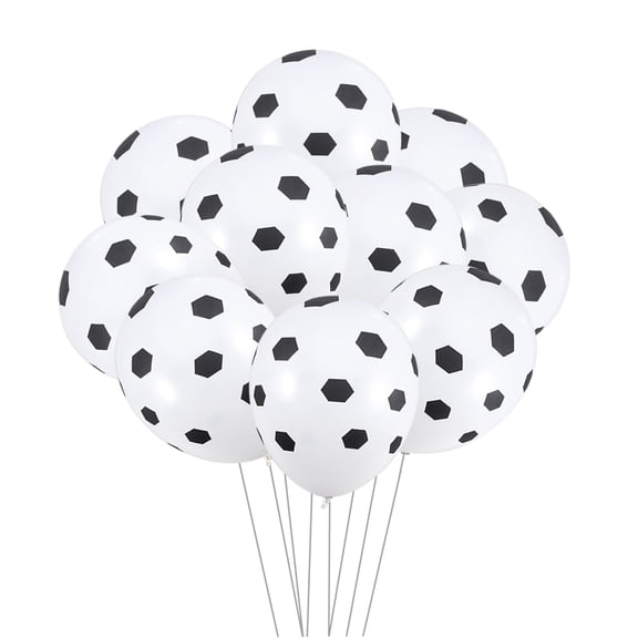 HEMOTON  100 Pcs Football Pattern Balloons Reusable Decorations Child