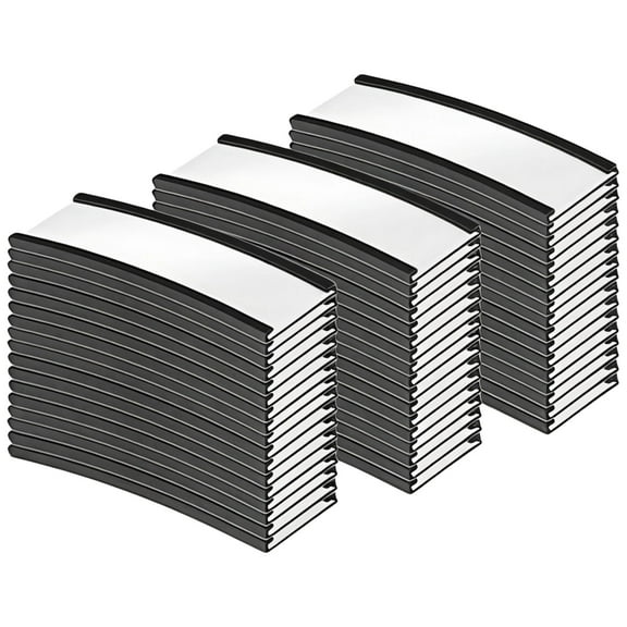 50 PCS C Channel Label Holders, Adsorptive Metal Shelf Label Holders, 3 x 1 in with Transparent Cover & Paper Inserts for Office Storage Racks, Warehouse Bins, Metal Cabinets