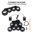 thumbnail image 2 of G102 Almohadilla de Electrónica de Silicona Portátil Plegable de Carga USB Digital Con Cable de Audio de Pedal Pedal Sunnimix Kit de tambor electrónico de silicona, 2 of 8