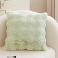 thumbnail image 3 of Bubble Plush Pillowcase for Sofa Couch Bedroom Living Room, Soft Cozy Decorative Comfort Square Accent Backrest Lumbar Cushion Cover, 17x17 inch Mint Green, 3 of 4