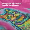 thumbnail image 4 of Dawhud Direct Colorful Cat Fleece Blanket for Bed, 50 x 60 inches Dean Russo Cat Fleece Throw Blanket for Women, Men and Kids - Super Soft Plush Cat Blanket Throw Plush Blanket for Cat Lovers, 4 of 6