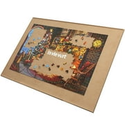 Lavievert Wooden Jigsaw Puzzle Board Puzzle Storage Puzzle Saver with Non-Slip Surface for Up to 1500 Pieces - Khaki
