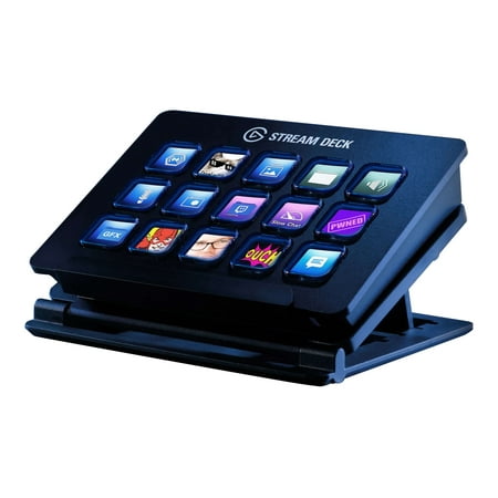 Elgato - 10GAA9901 Full-size Wired Mechanical USB Keypad with Stream Deck - Black