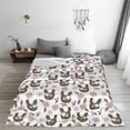 thumbnail image 5 of Honeii Flowe Rooster Print Fleece Blanket - Throw Blanket for Bed, Sofa, Couch, Camping, and Travel , Microplush Ultra Soft Warm Blanket-40"x30", 5 of 7
