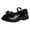 A Black, variant on Girls Dress Shoes Girls' British Style Mary Jane Dress Shoes, Bow Accent Patent Leather Flats, Non-Slip Low Heel School Uniform & Performance Shoes for Spring & Fall Black,5-5.5Years