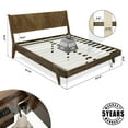 thumbnail image 2 of RORNS Gazelle Solid Wood Platform Bedframe With Headboard - Queen - Walnut, 2 of 8