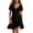Black, variant on YuXingFu Royal Blue Dresses for Women Mid-Length V-Neck Plus Size Womens Dress Short Sleeve with Buttons Casual Summer White S