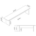 thumbnail image 2 of Manhattan Comfort NoMad 67.91 Dining Bench from Engineered Wood in Blue, 2 of 2