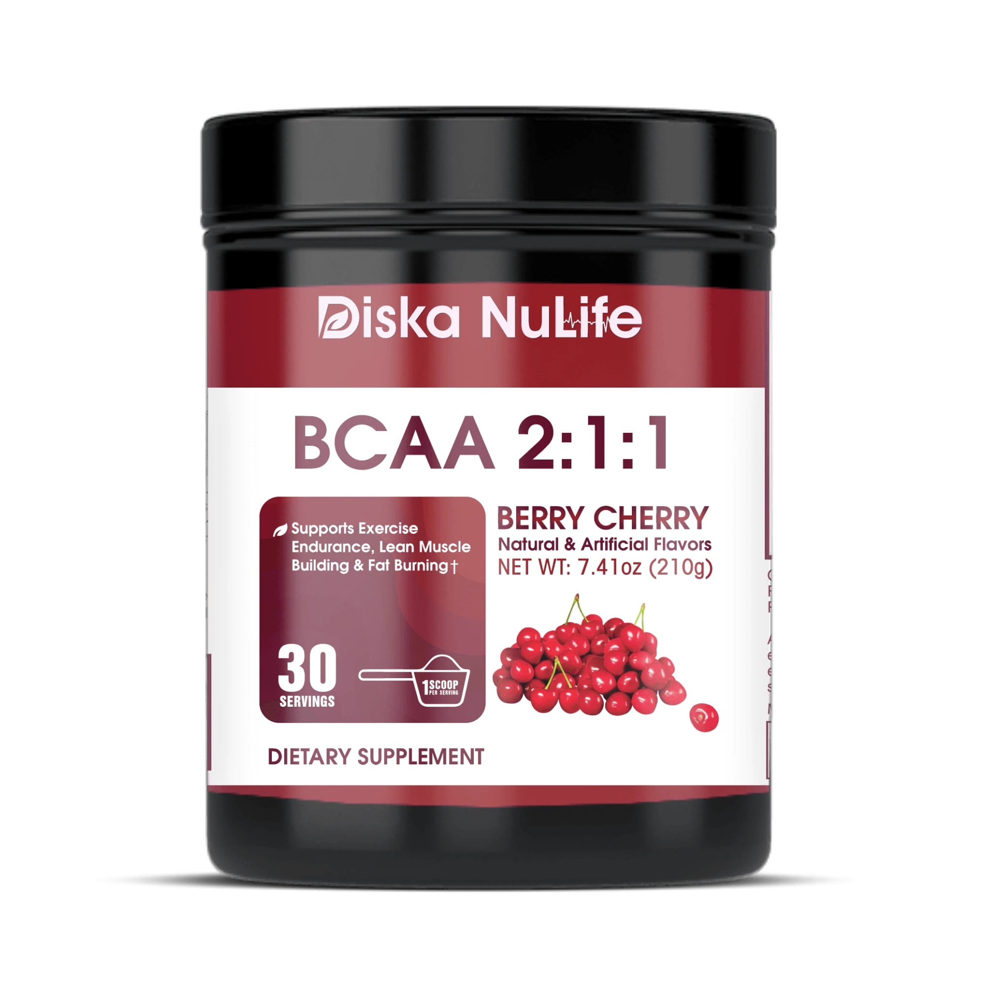 Diska Nulife BCAA 2:1:1 Berry Cherry | Branched Chain Amino Acid Supplements - 210g