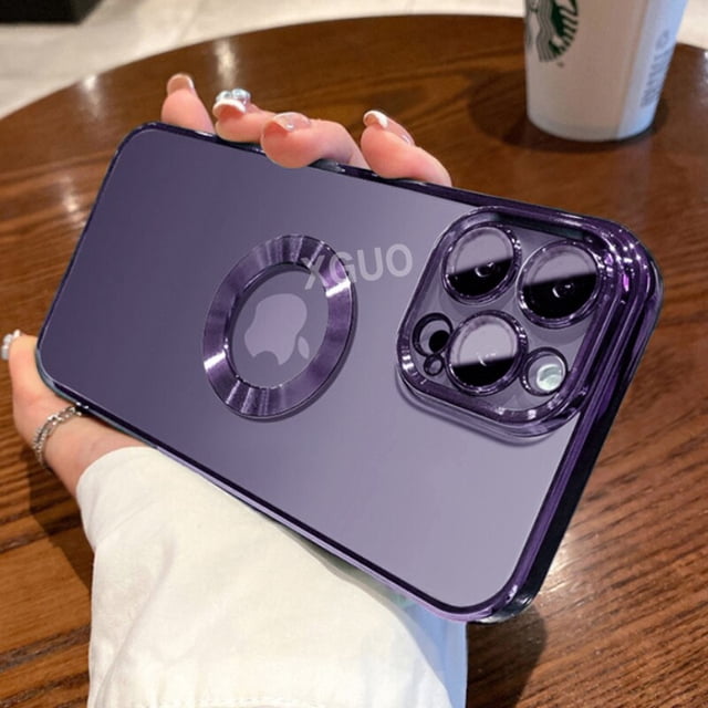 Funda transparente chapada de lujo para IPhone, 15, 14, 13, 12, 11 Pro Max, X, XS, XR, 7, 8 Plus, SE 2020, Protector de lente completo, cubierta suave